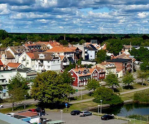 Bild på Mönsterås tagen ovanifrån